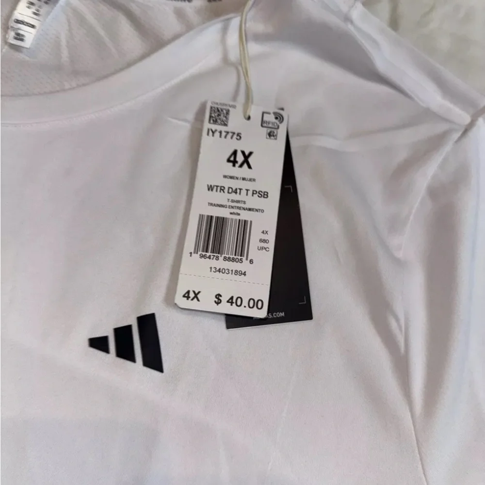 Adidas Men's D4M Training T-Shirt Short Sleeve 4XL White